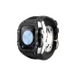 Silver Case Black Strap