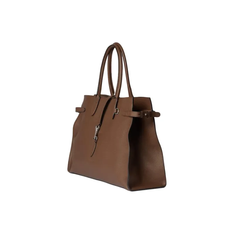 GUCCI Soft Grain Leather Tote Bag, Shopping Bag, Handbag Large Size Women's Light Brown-2