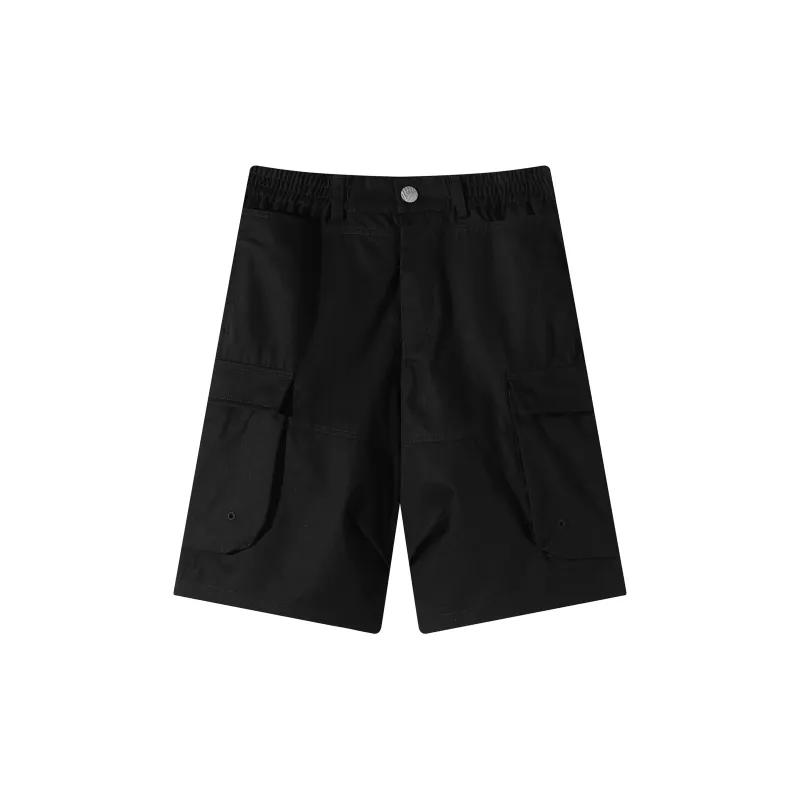 Caver&Hunter Cargo Shorts Unisex Black-1