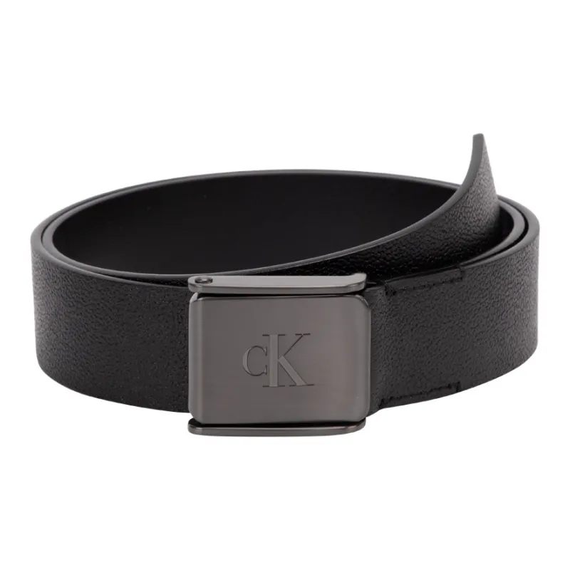 CALVIN KLEIN Cow Leather Belts Men's Space Black Width 3.8cm-0