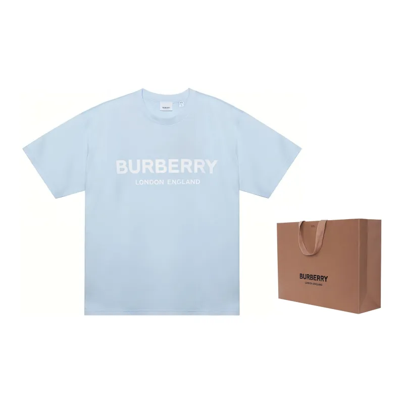 Burberry T Shirt Women's Sky Blue-2