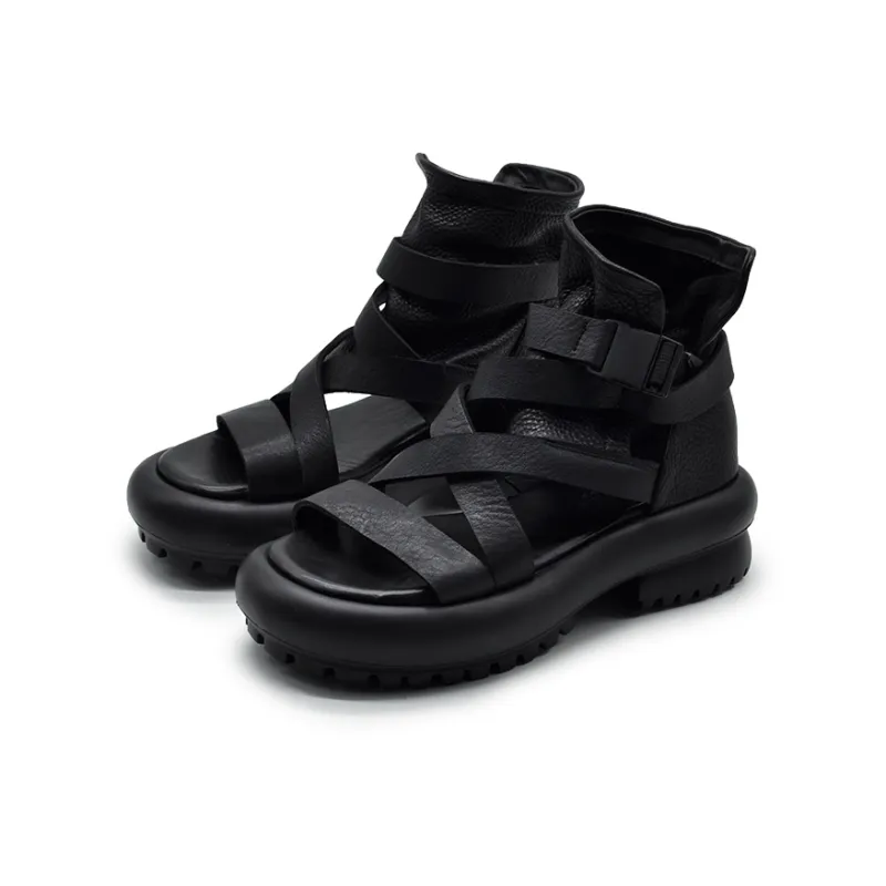 ARTMU Roman Sandals Women's Black-5