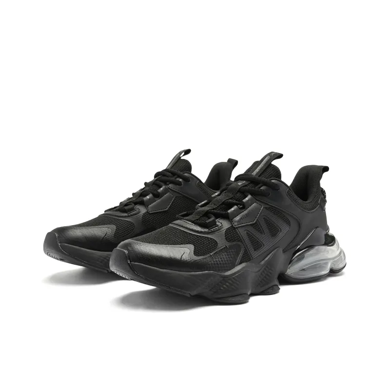QIAODAN North Pluto 3.0 Cushioning Anti Slip And Wear Resistant Low Top Running Shoes Men's Black Iron Gray-2