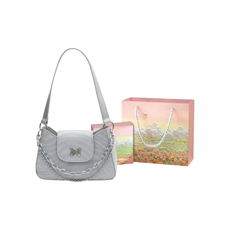 ZUONU PU Shoulder Bag, Crossbody Bag Small Size Women's Ecru/Silver/Light Purple/Black-20