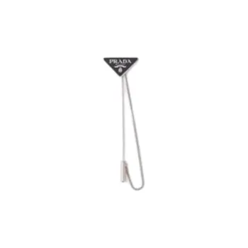 PRADA 925 Sterling Silver Brooches Men's Black