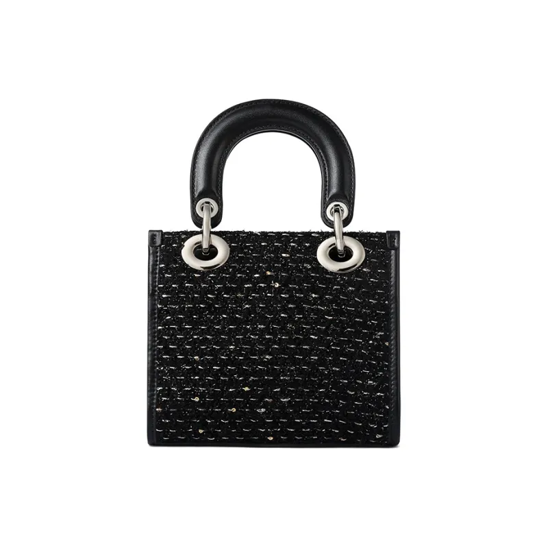 TUCANO Fashion Shoulder Bag, Crossbody Bag, Handbag Trumpets Women's Sequins Black With Milkshake White-2