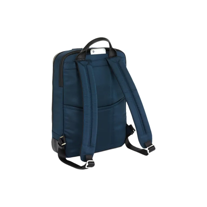 TUMI Nylon With Cow Leather Backpack Medium Size Men's Marine Blue & Black-3