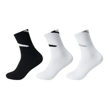 Erke Sports Life Collection Mid-Calf Socks Men's Jet Black/Jet White/Smoke Gray