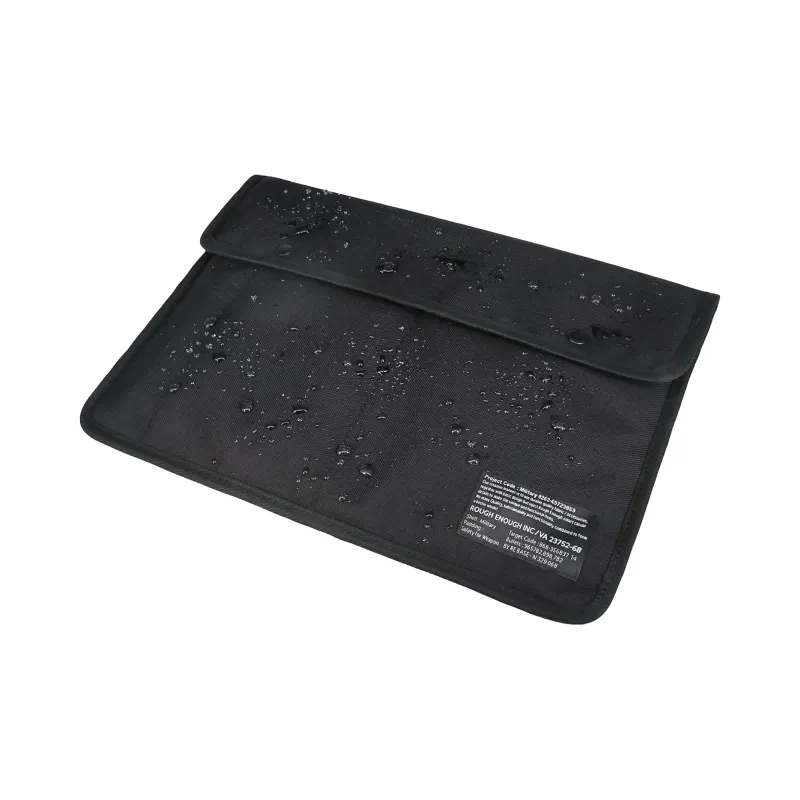Rough Enough Canvas Canvas Bag 14 Inch Computer Storage Bag Clutch Unisex Black-4