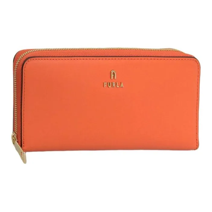 Furla Leather Wallet Women's Orange-1