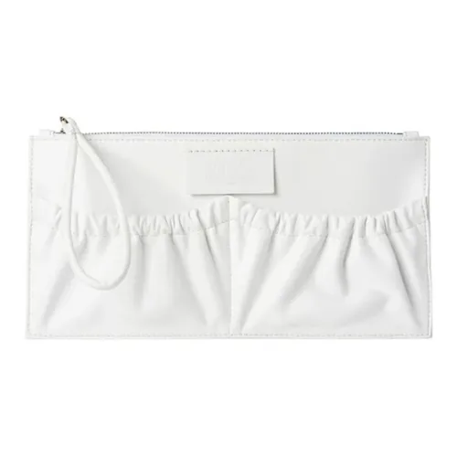 Maison Margiela Polyurethane With Cotton Patchwork Polyester With Cow Leather Patchwork Clutch Women's White