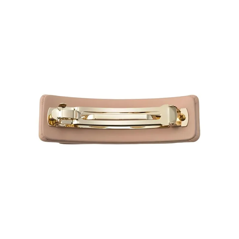 FERRAGAMO Calfskin Hair Clips Women's Beige-4