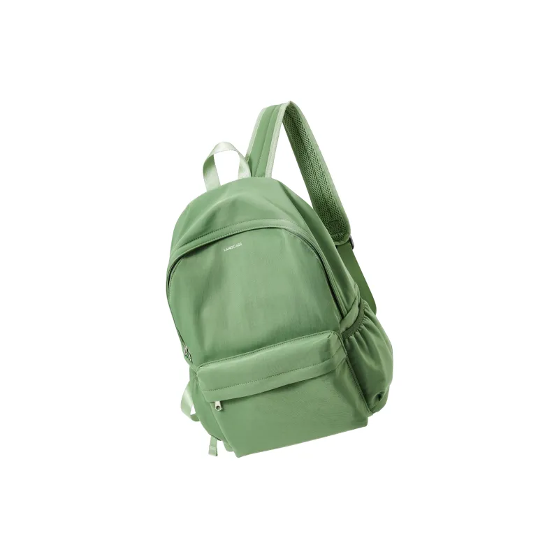 LANDCASE Fabric Backpack Laptop Bag Unisex Green/Black/Khaki-0