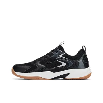 WARRIOR Badminton Shoes Men Low Top Black Silver