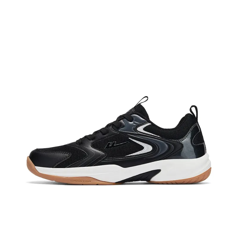 WARRIOR Badminton Shoes Men Low Top Black Silver-0
