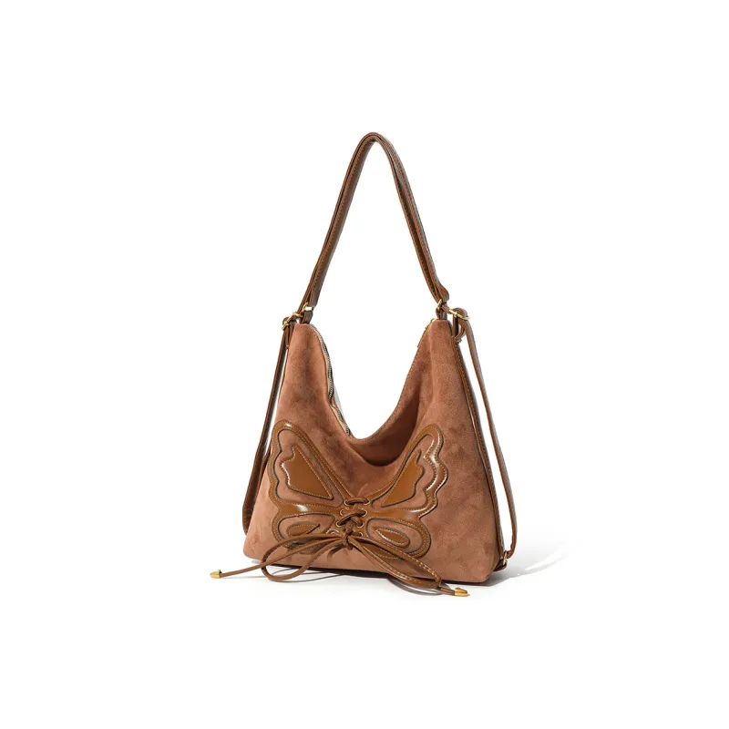 MASTER CANVAS Fabric Backpack Shoulder Bag Large Size Women's Brown/Coffee/Black-4