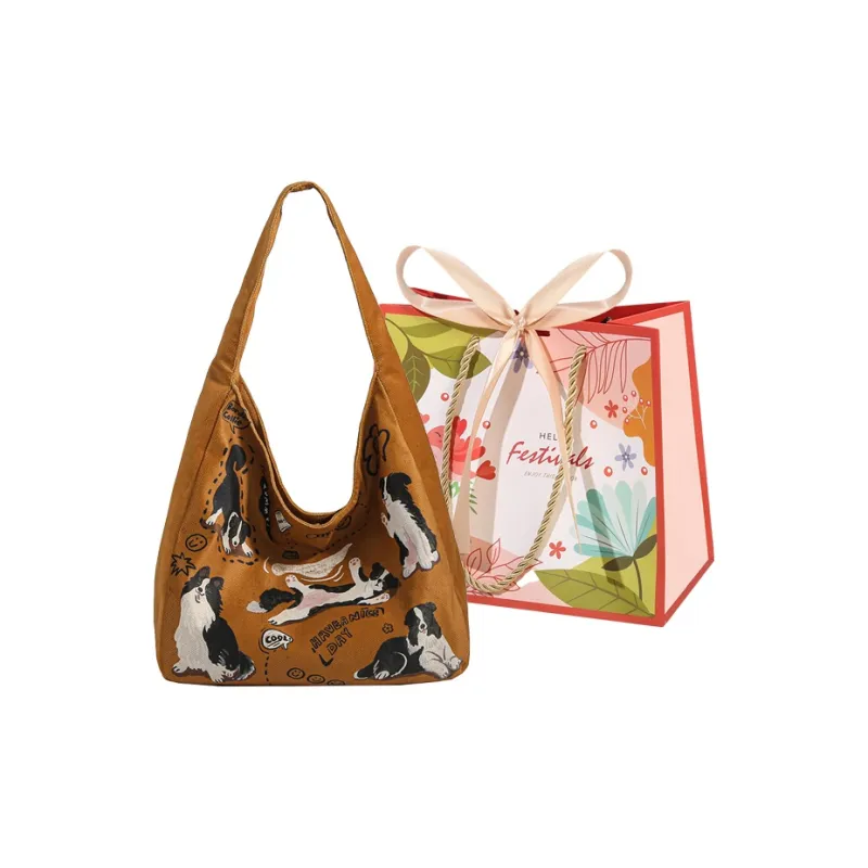 Cwatcun Nylon Shoulder Bag, Crossbody Bag Women's Beige Yellow/White/Purple/Green/Brown-4