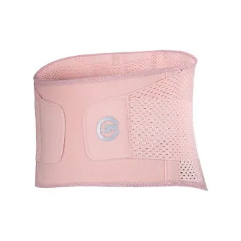 Competition Back Support Braces Protective Compression Slip Resistant Pink Black Polyester Elastane Unisex