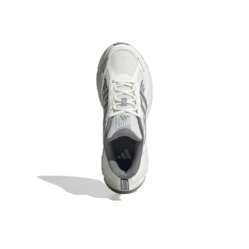 Adidas Breathable Coverage Low Top Running Shoes Unisex White Gray-3