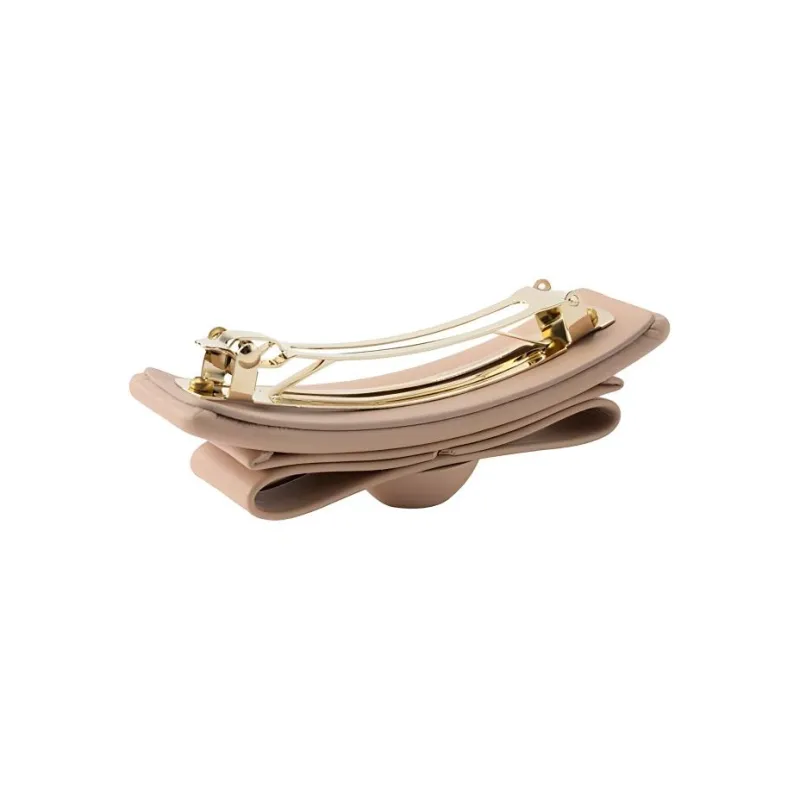 FERRAGAMO Calfskin Hair Clips Women's Beige-2