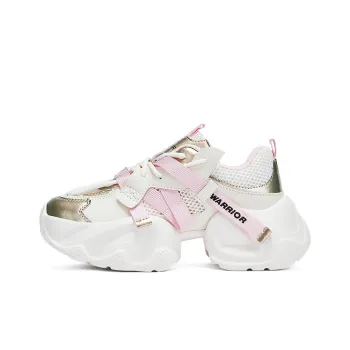 Warrior Non slip Lightweight Low Top Chunky Sneakers Women's Beige Pink
