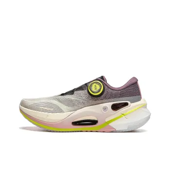 LiNing Cushioning Breathable Lightweight Rebound Low Top Casual Running Shoes Women's Gray Purple