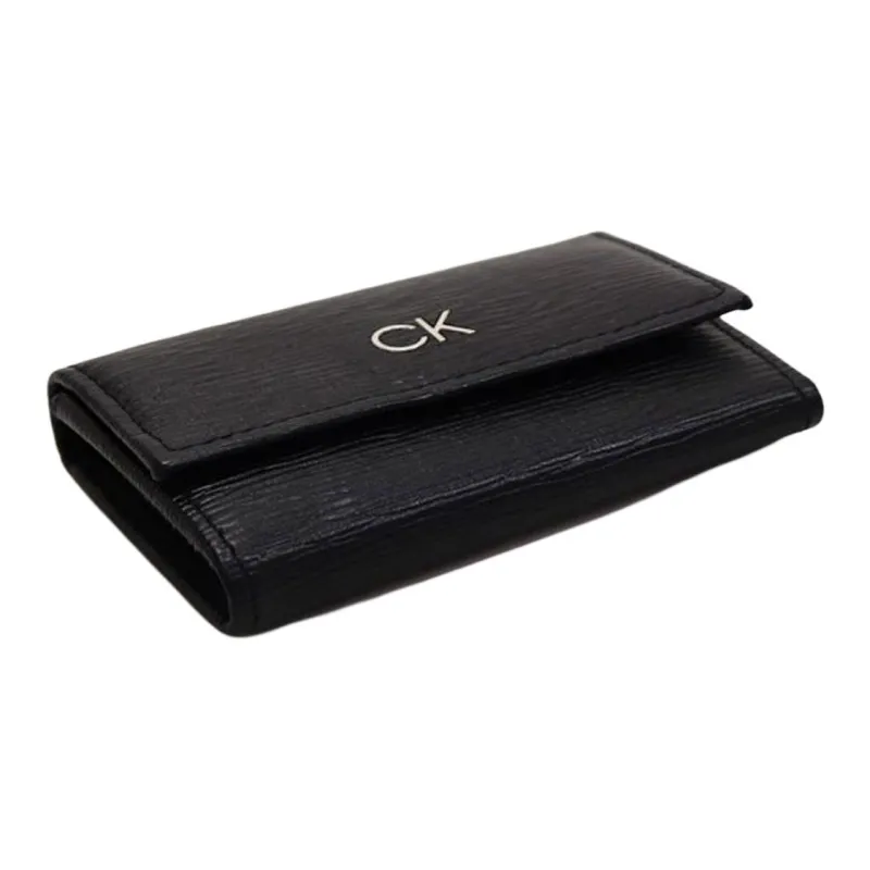 CALVIN KLEIN Leather Key Pouch Men's Black-4