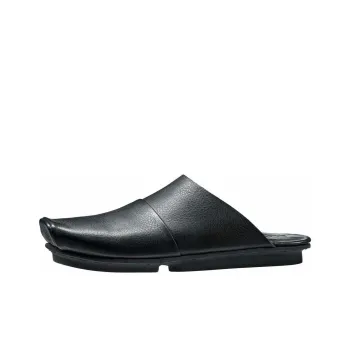 Trippen Wrap-toe Slippers Men's Black