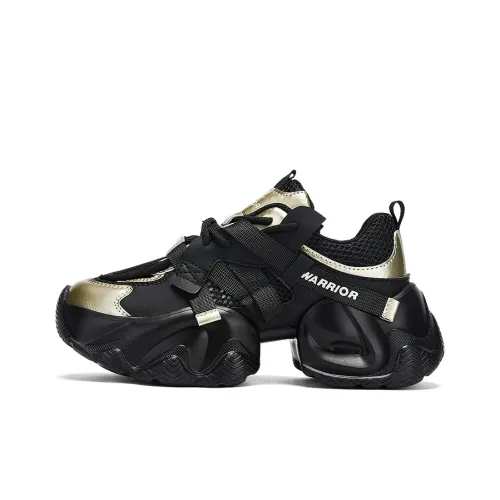 Warrior Non slip Lightweight Low Top Chunky Sneakers Women's Black