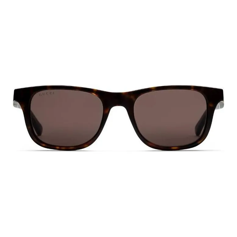 GUCCI Acetate Metal Square Sunglasses Men's Tortoiseshell-1