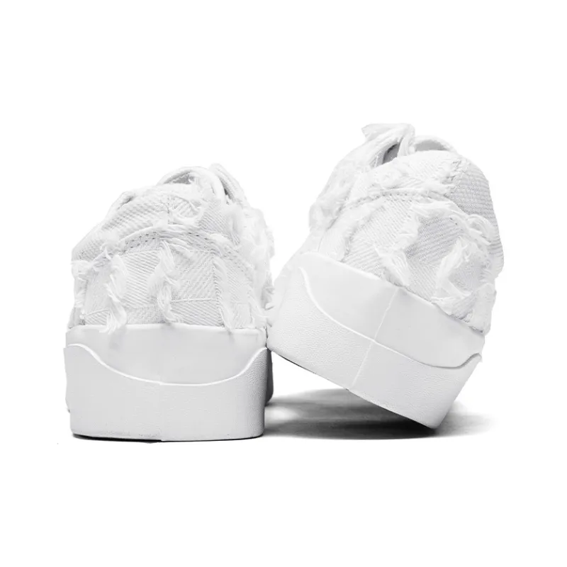 PNKE Durable Breathable Low Top Canvas Shoes Unisex White-4