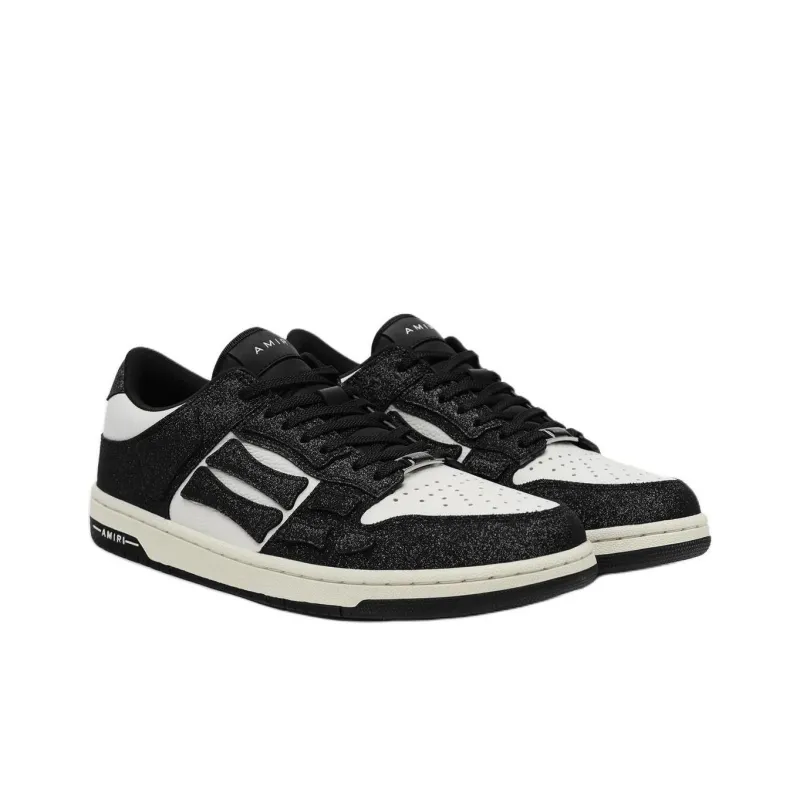 AMIRI Skel Top Low Low Top Skateboard Shoes Men's Black White-2