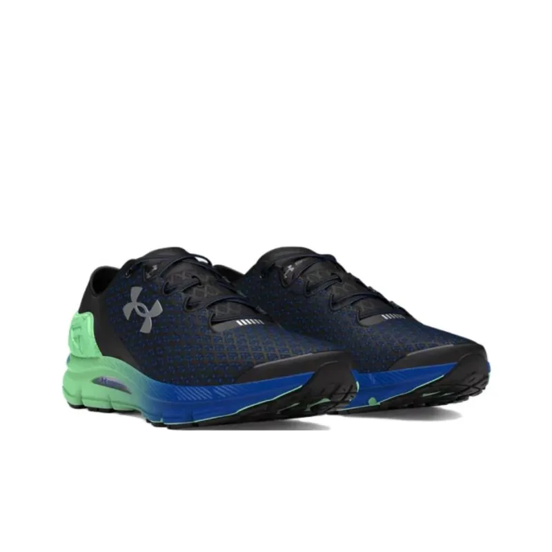 Under Armour Speedform Gemini Anti-Slip Wear-Resistant Low-Top Running Shoes Unisex Black Green-2