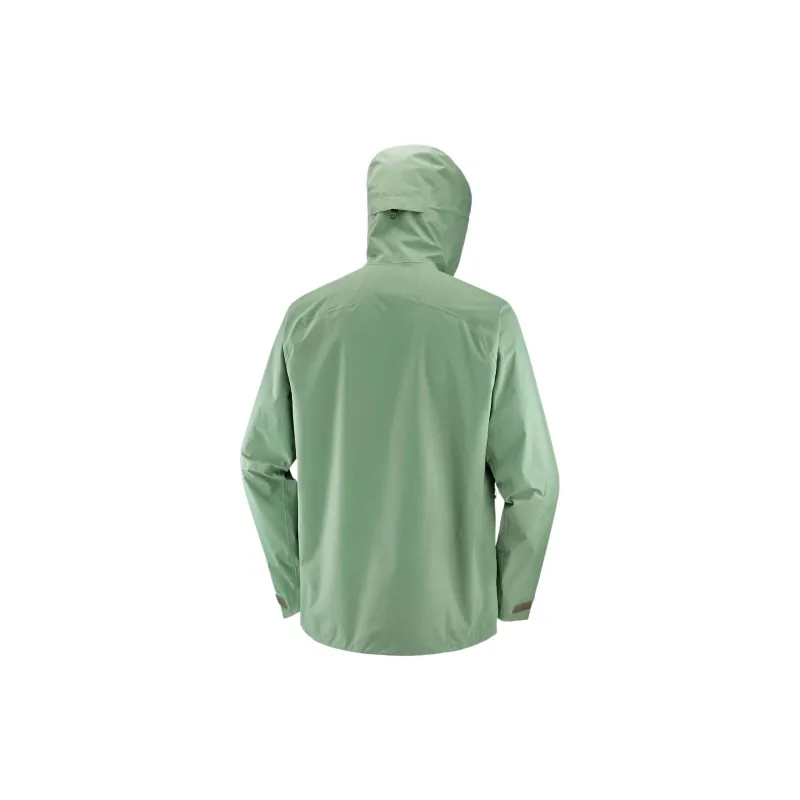 SALOMON OUTERPATH Water-Resistant Windproof Breathable Windbreaker Jacket Men's Green-1
