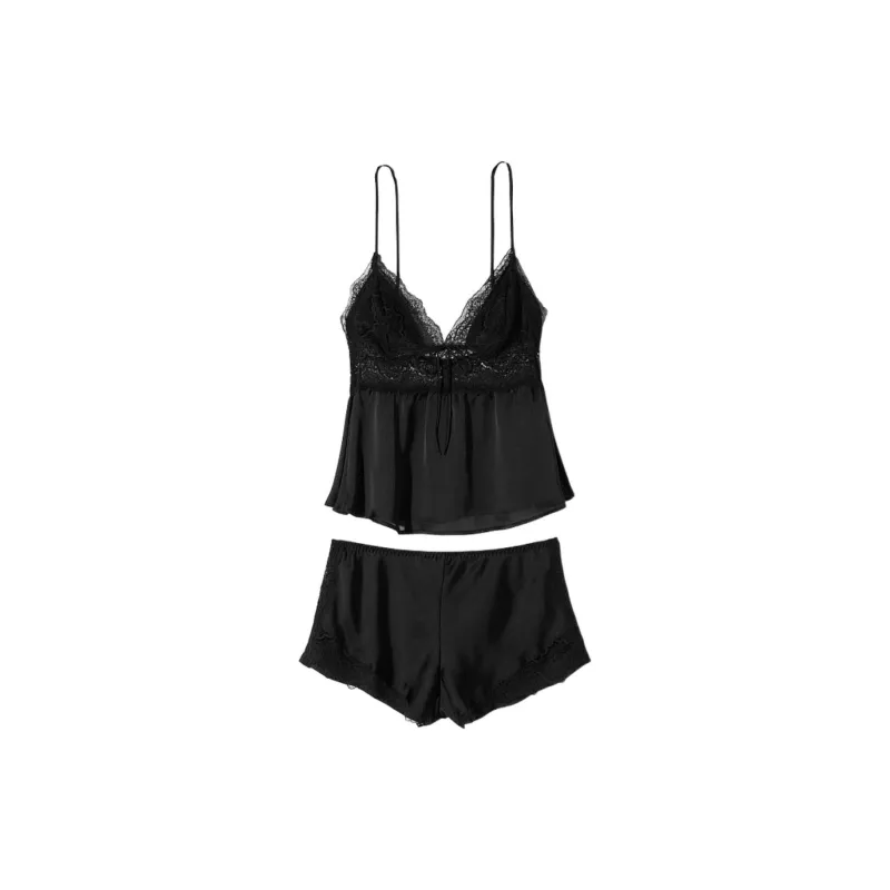 Victoria's Secret SEXY KI Pajama Set Women's Black-0