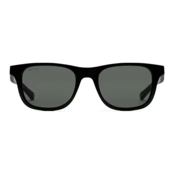 GUCCI Acetate Metal Square Sunglasses Men's Bright Black