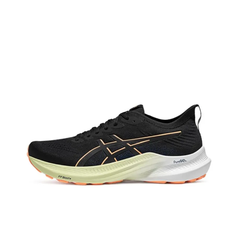 Asics GT 2000 12 Abrasion Resistant Support Rebound Low Top Running Shoes Men's Black Orange-0