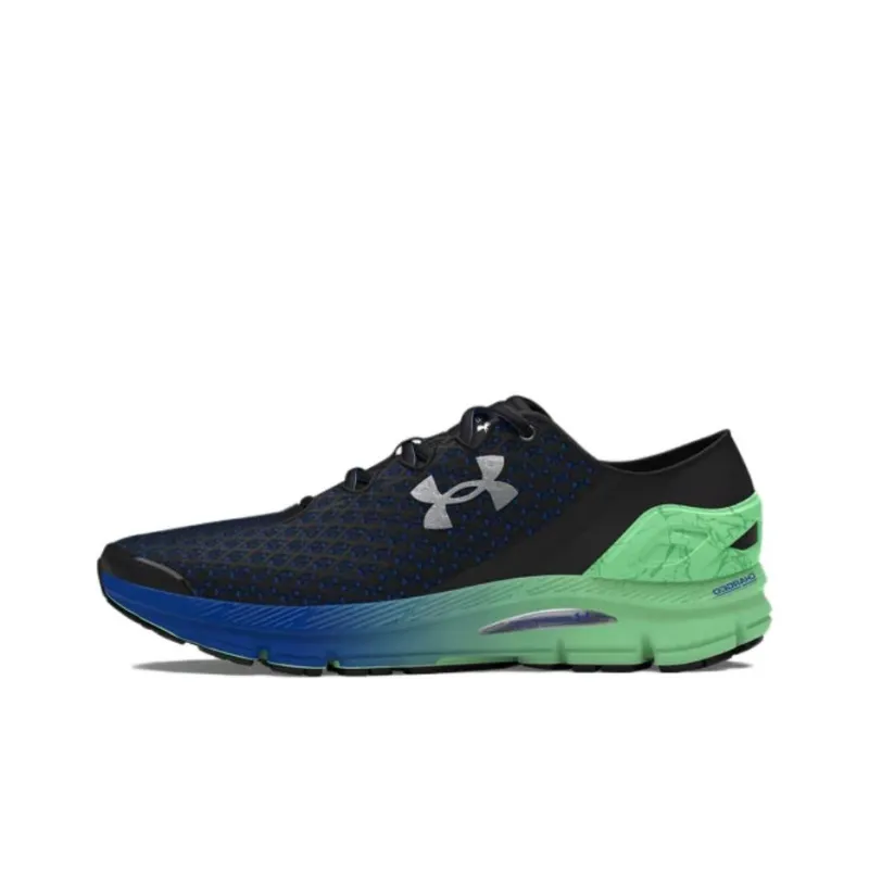 Under Armour Speedform Gemini Anti-Slip Wear-Resistant Low-Top Running Shoes Unisex Black Green-0