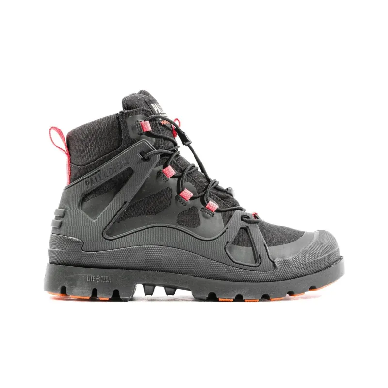 Palladium Pampa Wear resistant And Waterproof High Top Outdoor Shoes Women's Black Pink-1