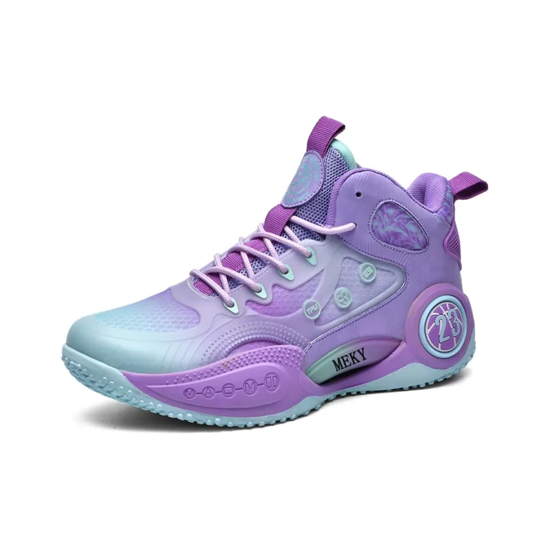 MEKY Anti Slip Wear Resistant High Top Basketball Shoes Unisex-12