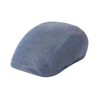 STETSON Linen Cotton Polyester Blend Berets Unisex Blue