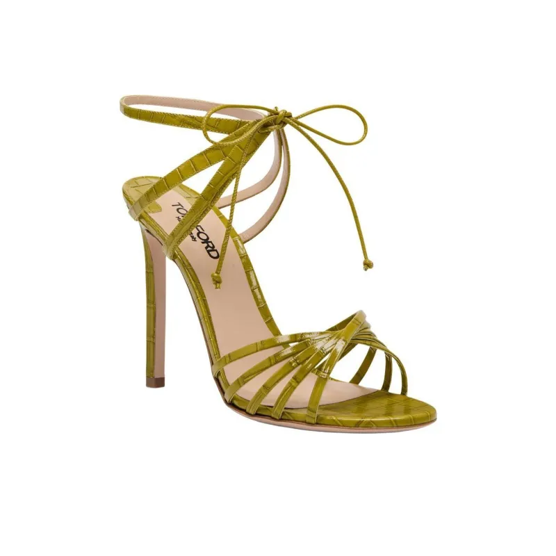 TOM FORD Angelica One Strap Sandals 10.5cm Women's Yellow Green-2