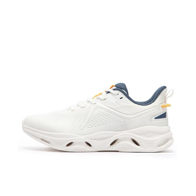 361° Cushioning, Wear Resistant Low Top Casual Running Shoes Men's White Blue-0