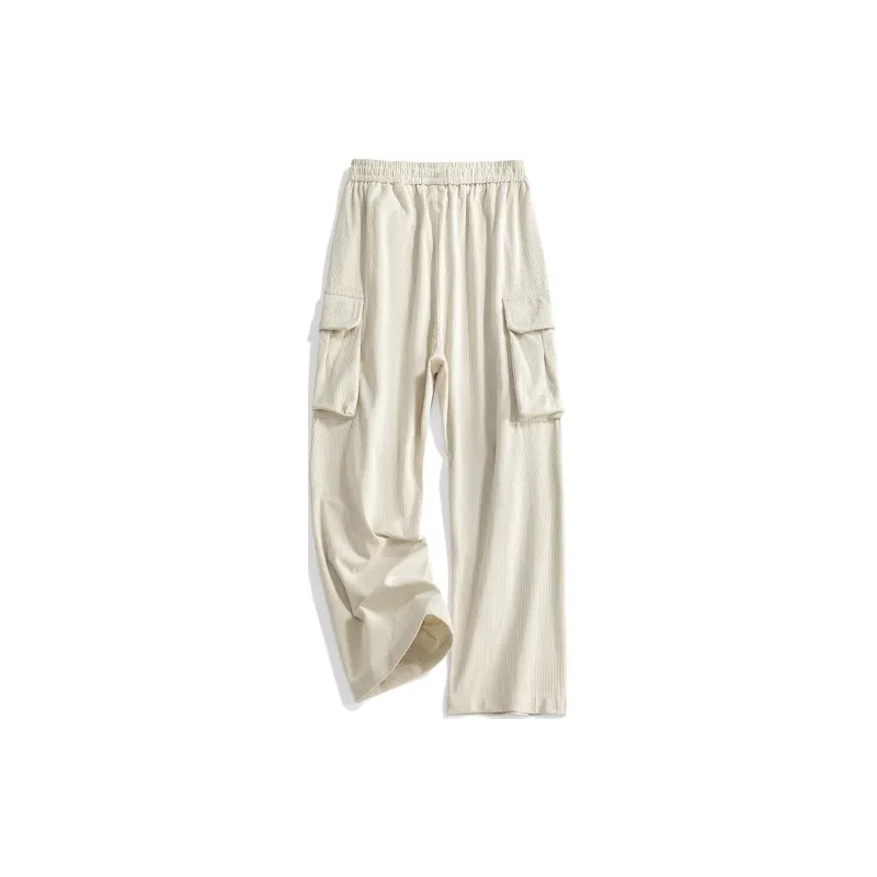 HCHUICHENG Cargo Pants Unisex Khaki-15