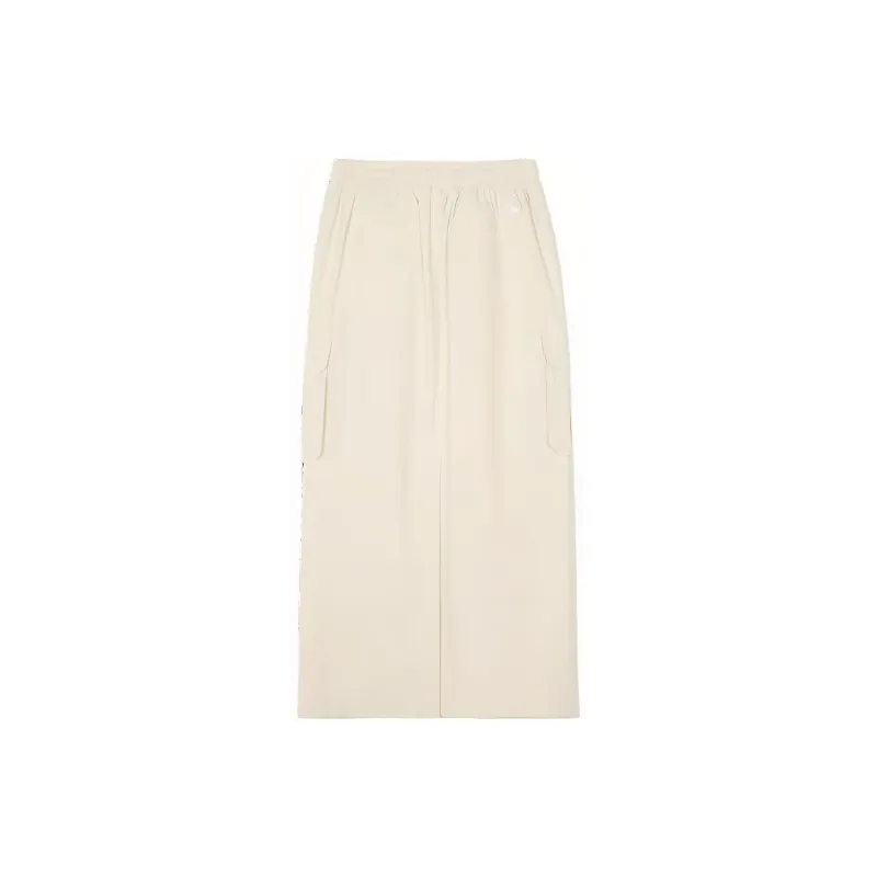 MLB New York Yankees Casual Long Skirt Women's Linen Cream-1