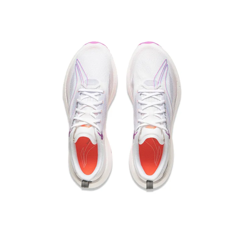 LINING Super Light 21 Running Shoes Women's Low Top Standard White/Wisteria Purple-3