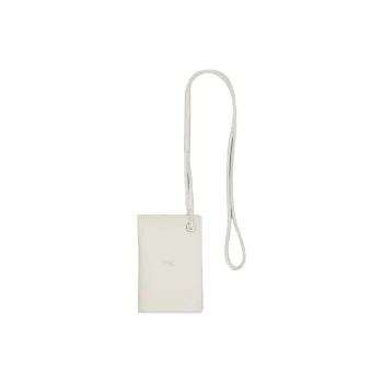 Y 3 Cow Leather Card Holder Regular Unisex Talc