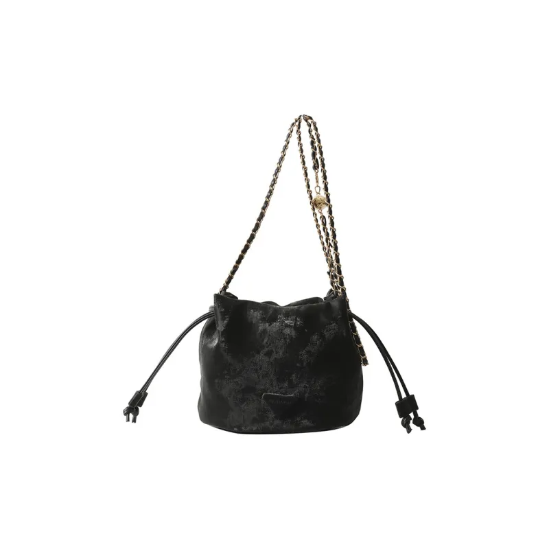 BALANG PU Shoulder Bag Women's Black/White/Pink/Khaki-16