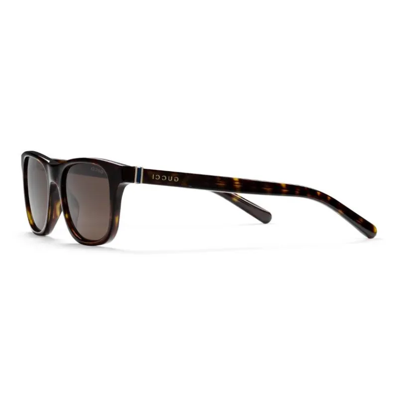 GUCCI Acetate Metal Square Sunglasses Men's Tortoiseshell-0