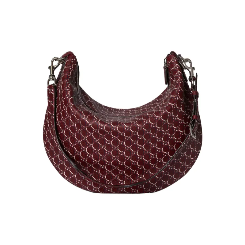 GUCCI Grain Leather Handbag, Shoulder Bag Large Size Men's Red-3